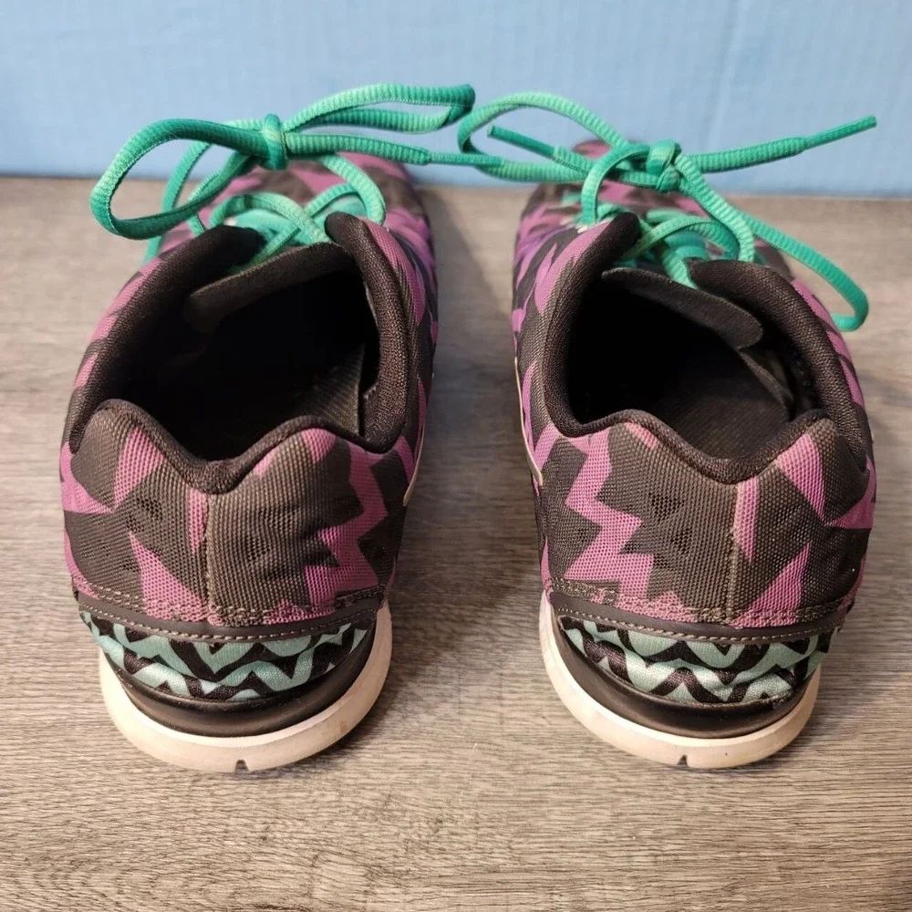 Nike Free TR Fit 3 Running‎ Race Shoes Womens US 9 Purple Black Teal Swoosh Logo